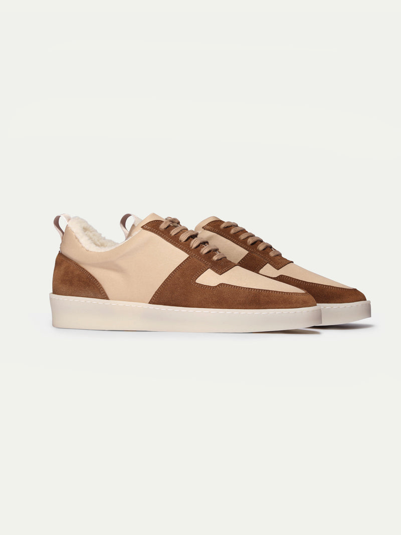 Leather-trimmed suede sneakers in brown - Tods | Mytheresa
